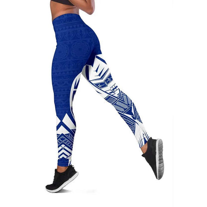 Cook Islands Polynesian Legging - Polynesian Tattoo Flag Version