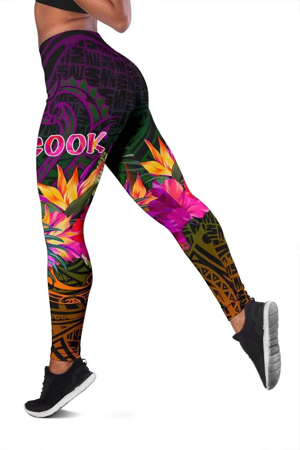 Cook Islands Polynesian Legging - Summer Hibiscus
