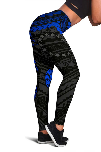 Cook Islands Polynesian Legging (Women) - Blue Turtle