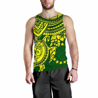 Cook Islands Polynesian Men Tank Top - Polynesian Turtle