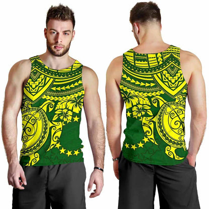 Cook Islands Polynesian Men Tank Top - Polynesian Turtle