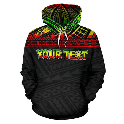 Cook Islands Polynesian Personalised Custom Hoodie Horizontal Reggae