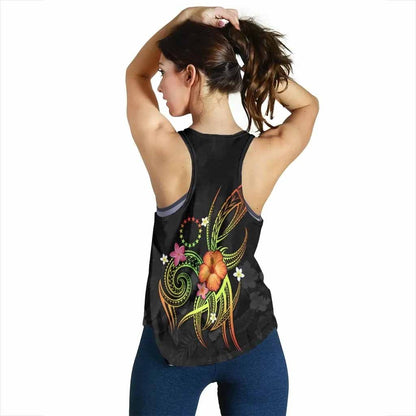 Cook Islands Polynesian Personalised Women Racerback Tank - Legend of Cook Islands (Reggae)
