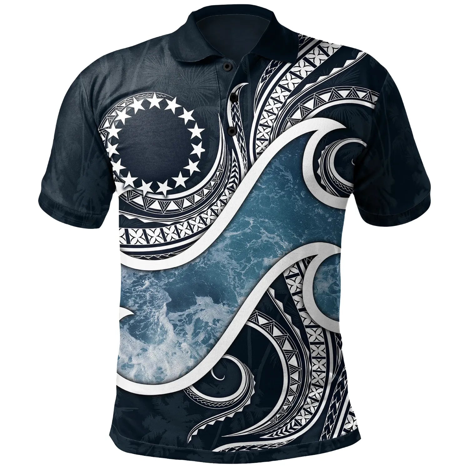 Cook Islands Polynesian Polo Shirt - Ocean Style