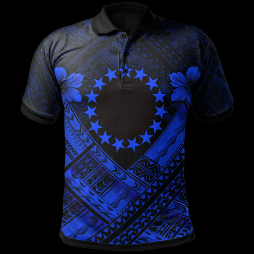 Cook Islands Polynesian Polo Shirts - Cook Islands Blue Seal Camisole Hibiscus Style