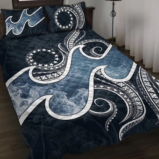 Cook Islands Polynesian Quilt Bed Set - Ocean Style