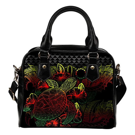 Cook Islands Polynesian Shoulder Handbag Turtle Hibiscus Reggae