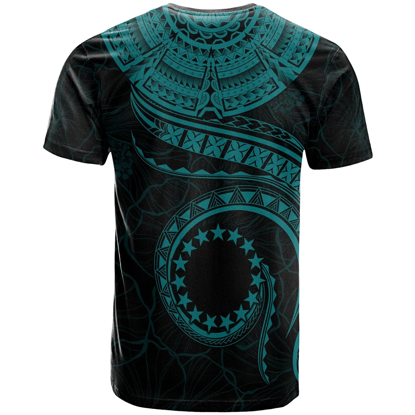 Cook Islands Polynesian T-shirt - Cook Islands Waves (Turquoise)