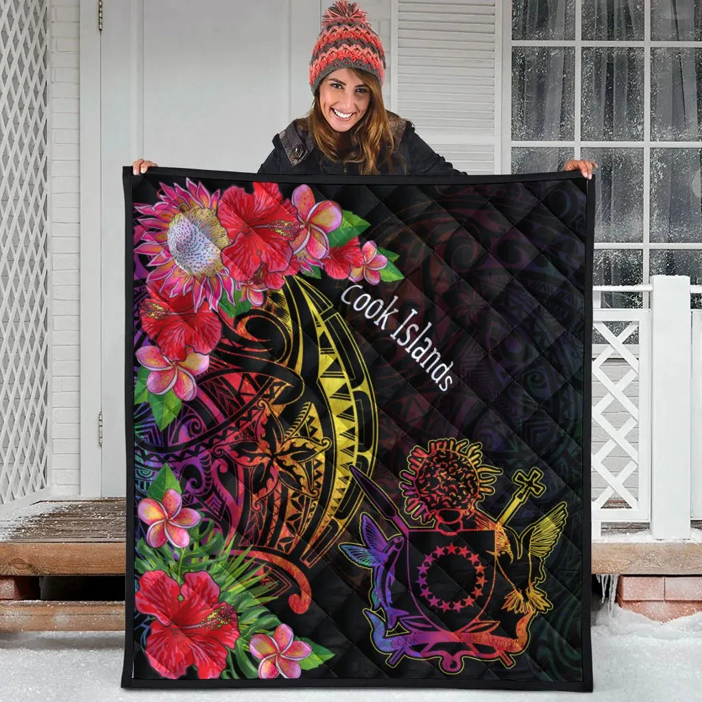 Cook Islands Premium Quilt - Tropical Hippie Style