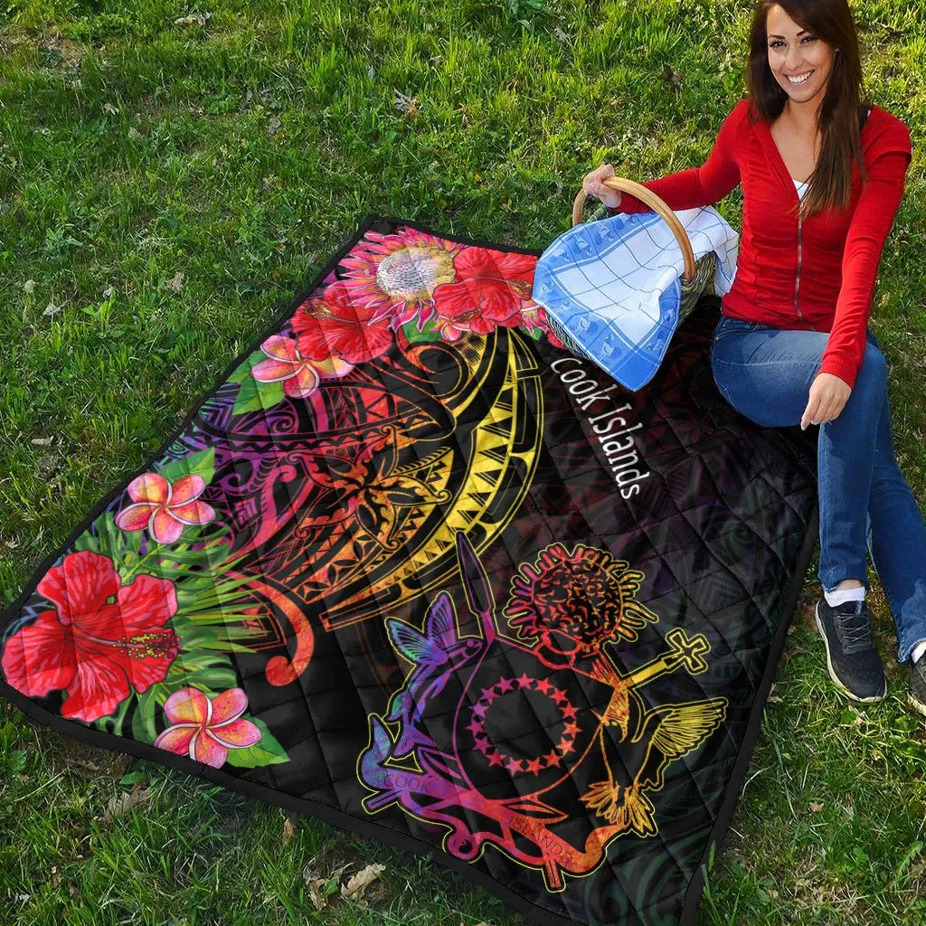 Cook Islands Premium Quilt - Tropical Hippie Style