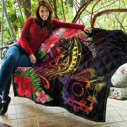 Cook Islands Premium Quilt - Tropical Hippie Style