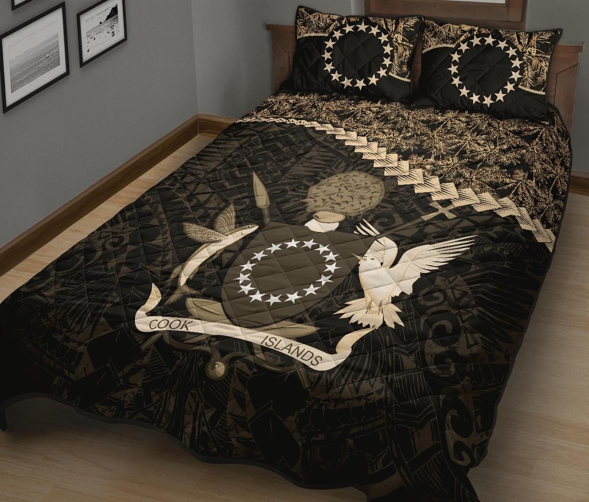 Cook Islands Polynesian Quilt Bed Set Golden Coconut