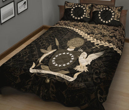 Cook Islands Polynesian Quilt Bed Set Golden Coconut