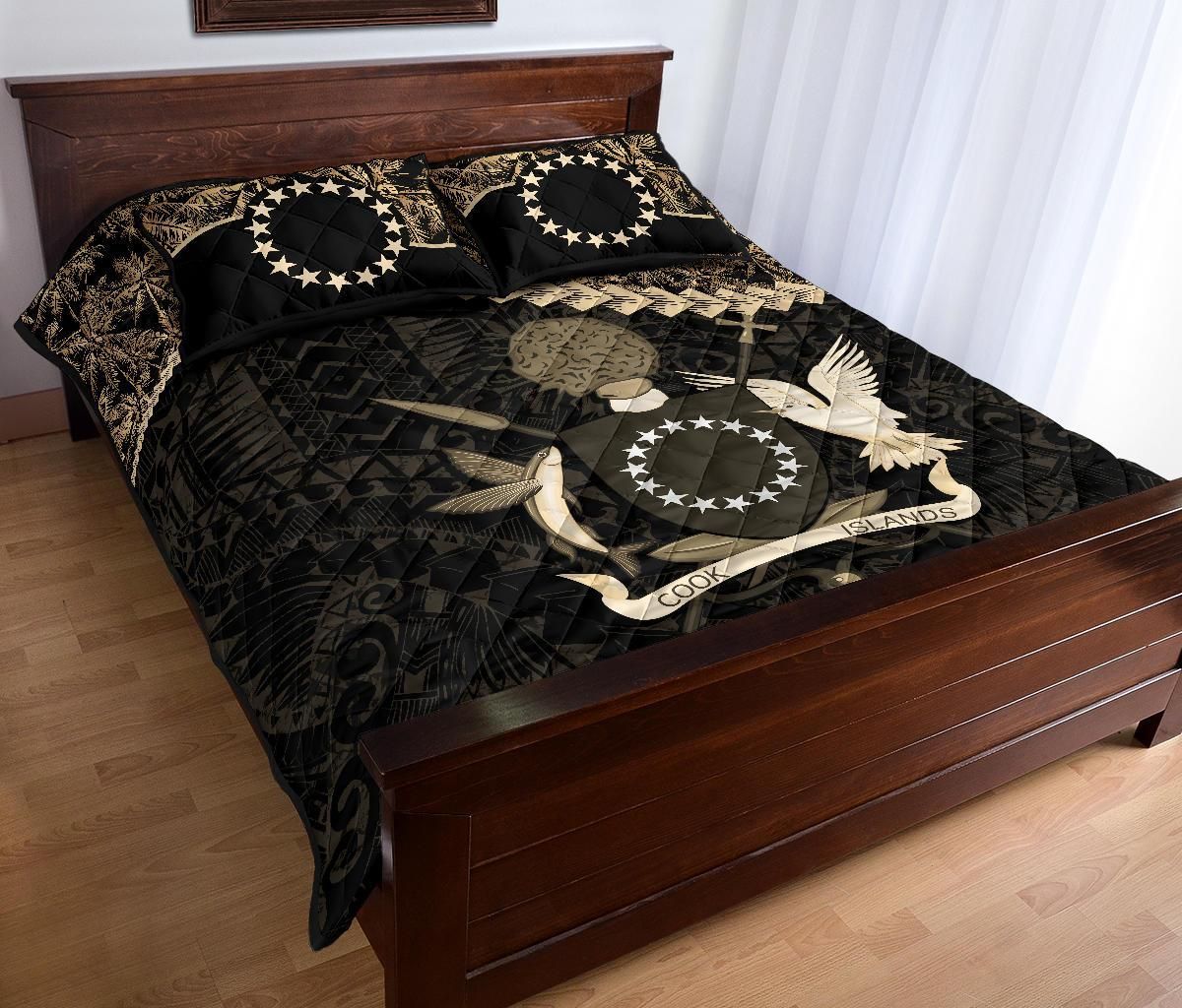 Cook Islands Polynesian Quilt Bed Set Golden Coconut