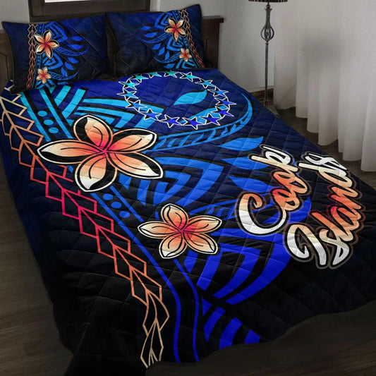 Cook Islands Quilt Bed Set - Vintage Tribal Mountain
