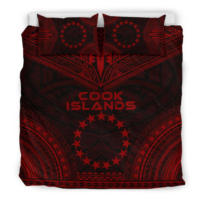Cook Islands Polynesian Chief Duvet Cover Set - Red Version