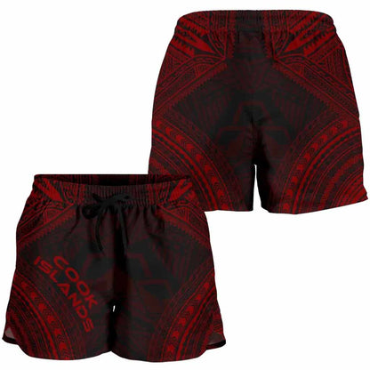 Cook Islands Women Shorts - Polynesian Chief Red Version