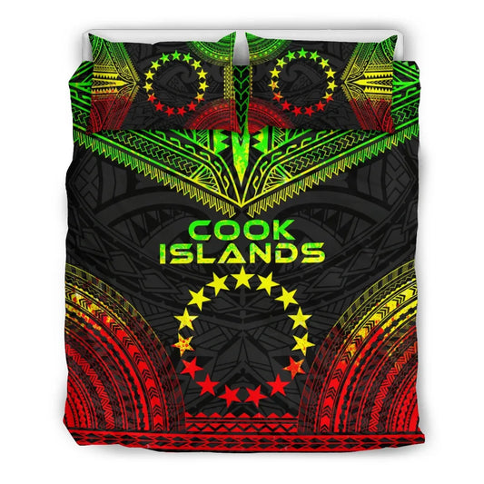 Cook Islands Polynesian Chief Duvet Cover Set - Reggae Version