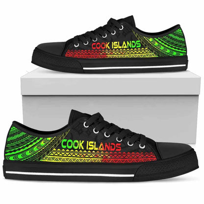 Cook Islands Low Top Shoes - Polynesian Reggae Chief Version