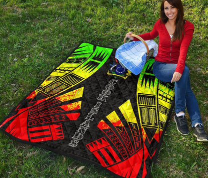 Cook Islands Premium Quilt - Cook Islands Polynesian Reggae Tattoo