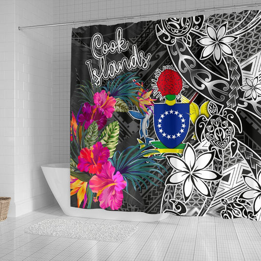 Cook Islands Shower Curtain - Turtle Floral
