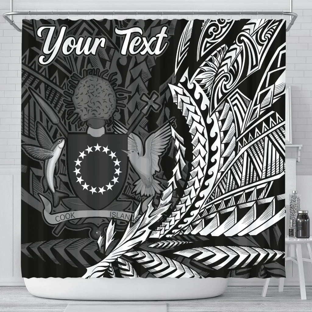 Cook Islands Shower Curtains - Custom Personalised Wings Style