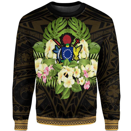 Cook Islands Sweatshirt - Polynesian Gold Patterns Collection