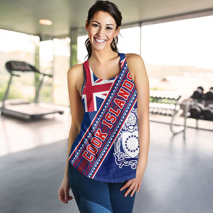 Cook Islands Women Tank Flag And Coat Of Arms