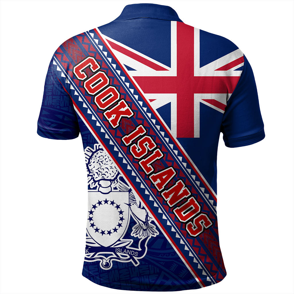 Cook Islands Polo Shirt Flag And Coat Of Arms