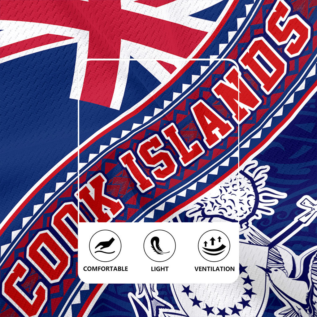 Cook Islands Rugby Jersey Flag And Coat Of Arms