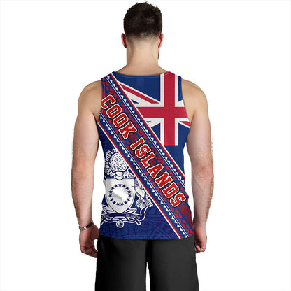 Cook Islands Tank Top Flag And Coat Of Arms