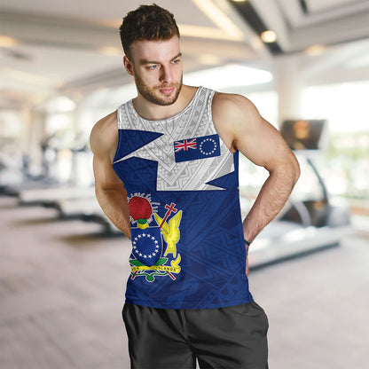 Cook Islands Tank Top Polynesian Tattoo Flag And Coat Of Arms