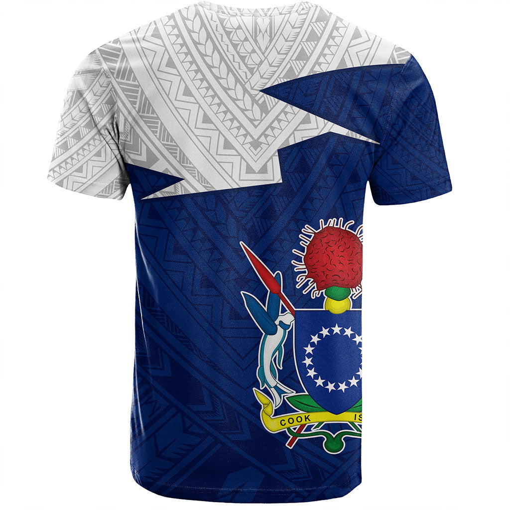 Cook Islands T-Shirt Polynesian Tattoo Flag And Coat Of Arms