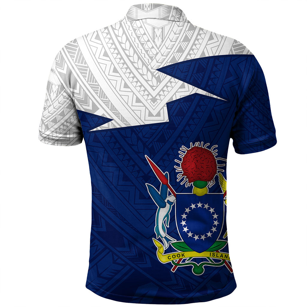 Cook Islands Polo Shirt Polynesian Tattoo Flag And Coat Of Arms