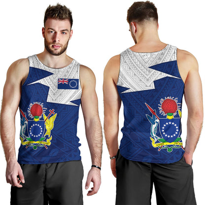 Cook Islands Tank Top Polynesian Tattoo Flag And Coat Of Arms