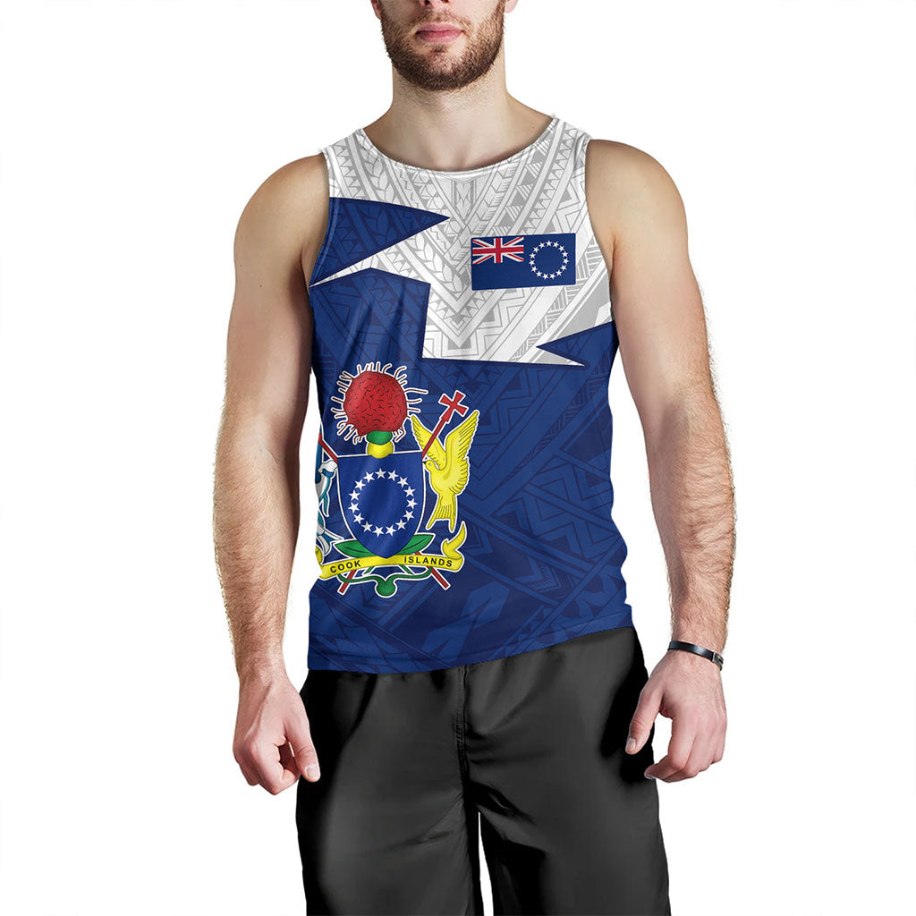 Cook Islands Tank Top Polynesian Tattoo Flag And Coat Of Arms