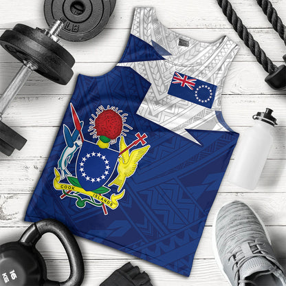 Cook Islands Tank Top Polynesian Tattoo Flag And Coat Of Arms