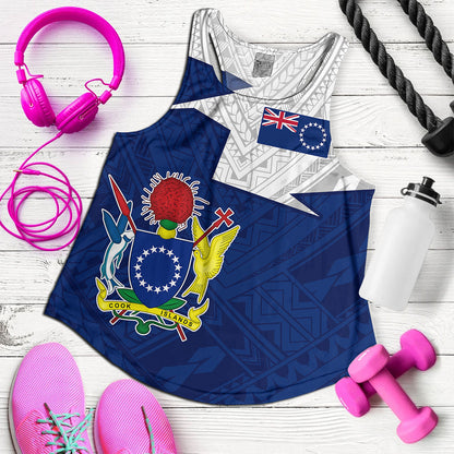 Cook Islands Women Tank Polynesian Tattoo Flag And Coat Of Arms