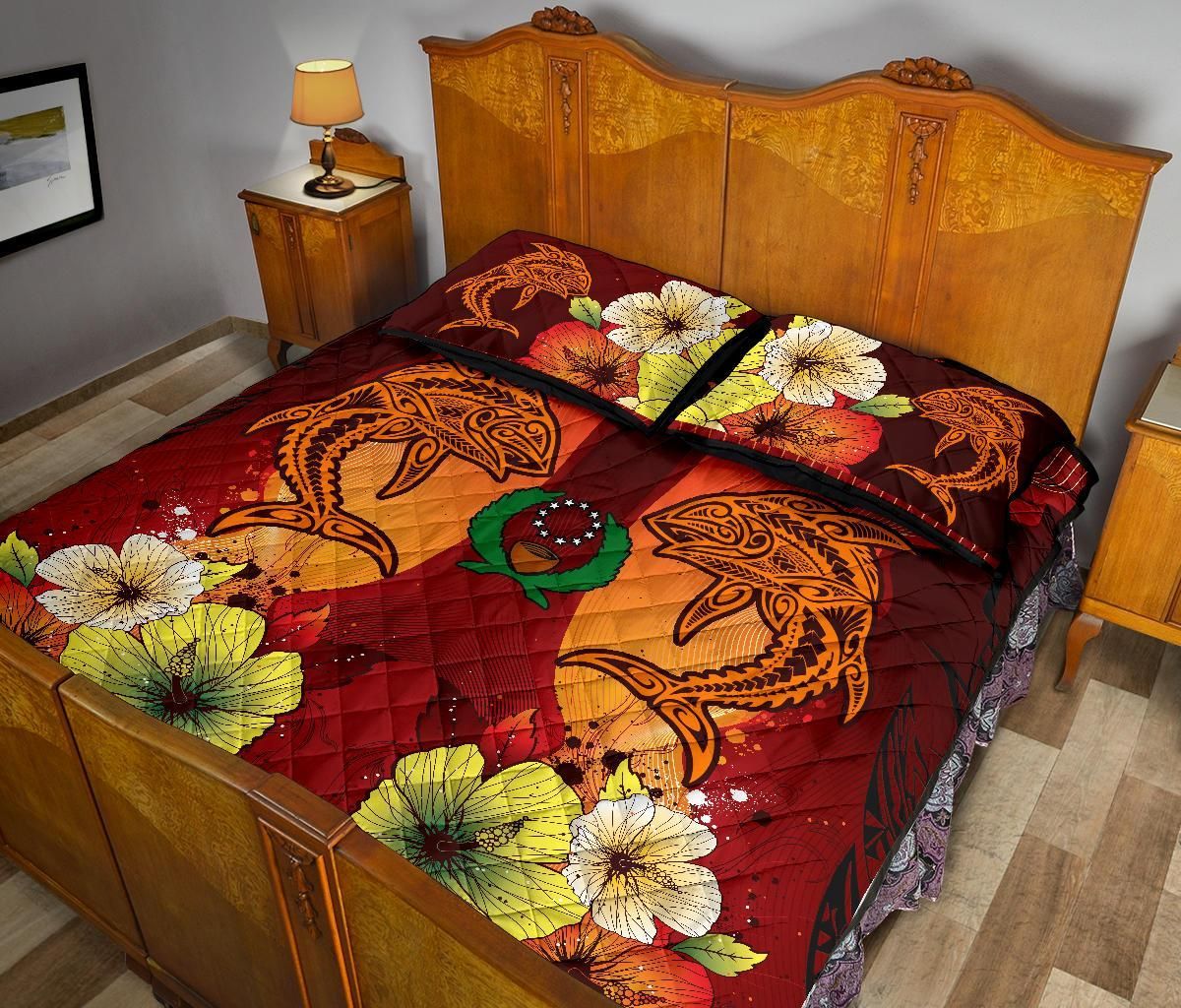 Pohnpei Quilt Bed Sets - Tribal Tuna Fish