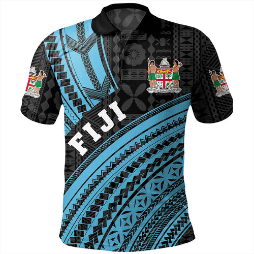 Fiji Polo Shirt Custom Melanesian Tattoo Simple