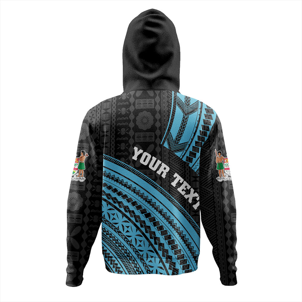 Fiji Hoodie Custom Melanesian Tattoo Simple