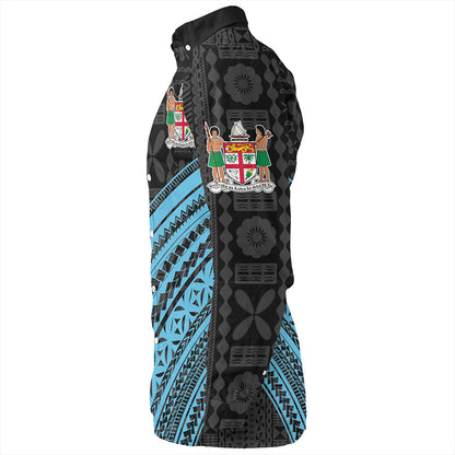 Fiji Long Sleeve Shirt Custom Melanesian Tattoo Simple