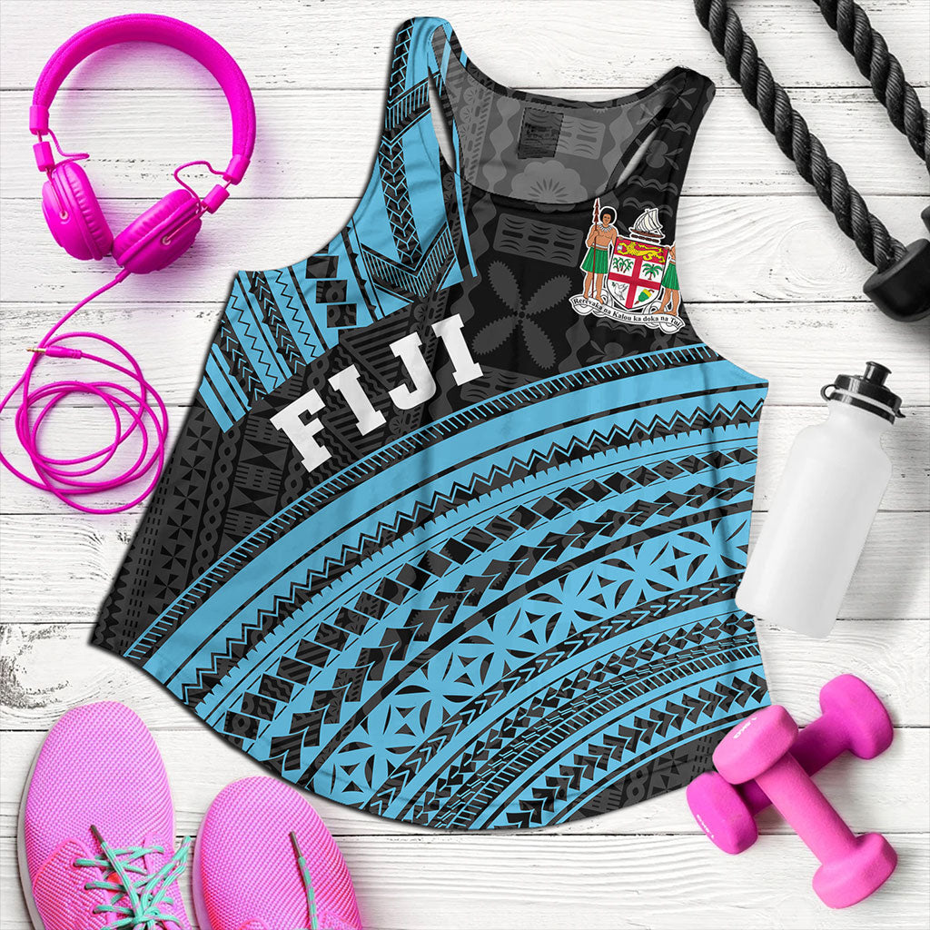 Fiji Women Tank Custom Melanesian Tattoo Simple