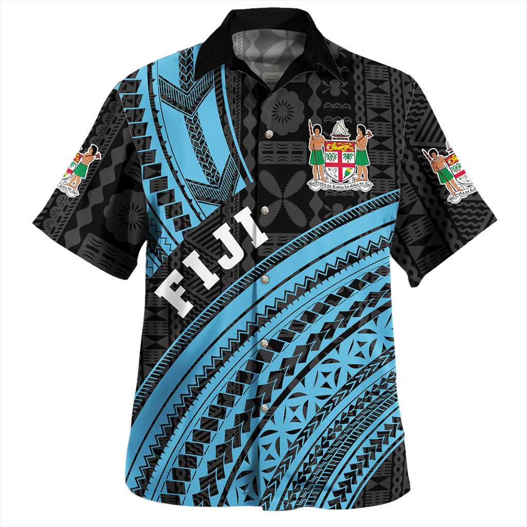 Fiji Hawaiian Shirt Custom Melanesian Tattoo Simple