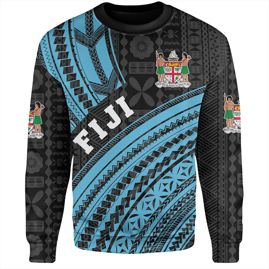 Fiji Sweatshirt Custom Melanesian Tattoo Simple