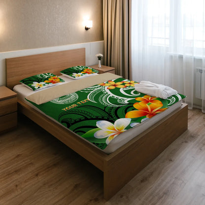 [Custom] American Samoa Personalised Bedding Set - American Samoan Spirit Green