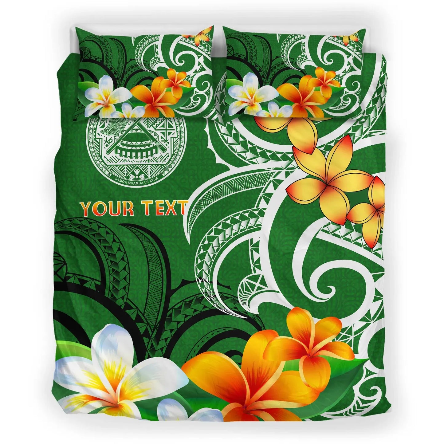 [Custom] American Samoa Personalised Bedding Set - American Samoan Spirit Green
