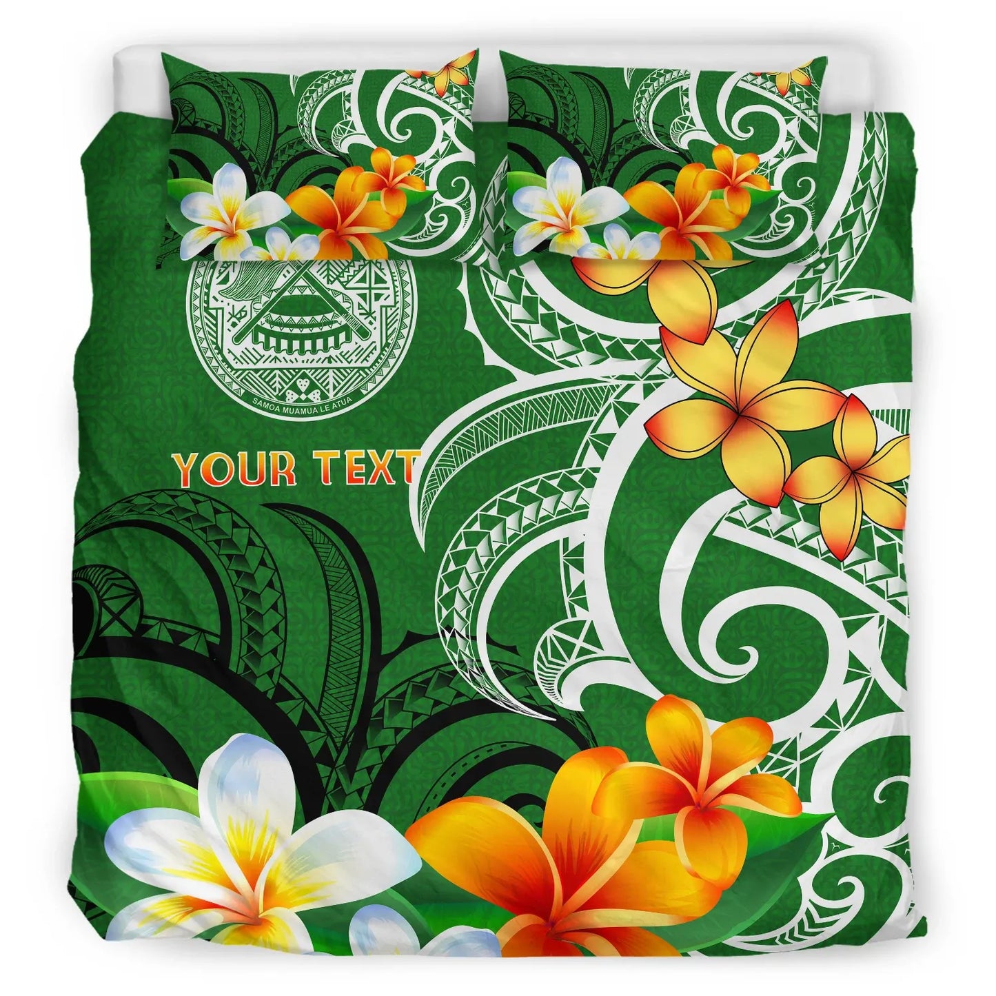 [Custom] American Samoa Personalised Bedding Set - American Samoan Spirit Green