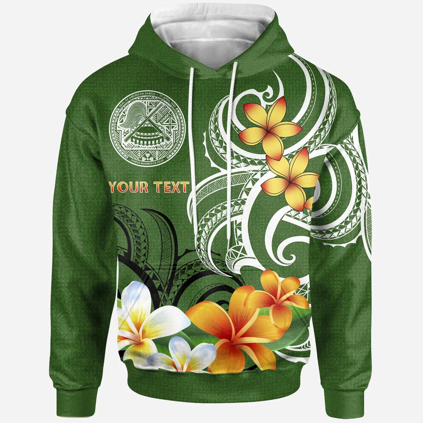 [Custom] American Samoa Personalised Hoodie - American Samoan Spirit Green