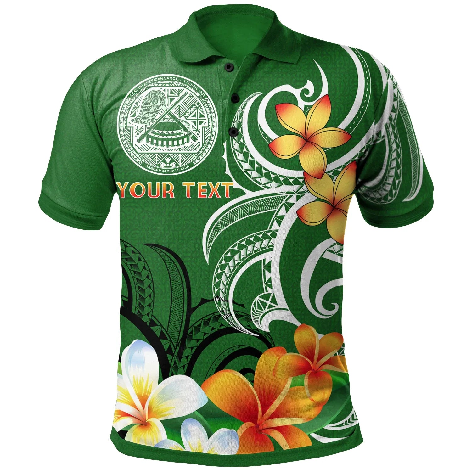 [Custom] American Samoa Personalised Polo Shirt - American Samoan Spirit Green